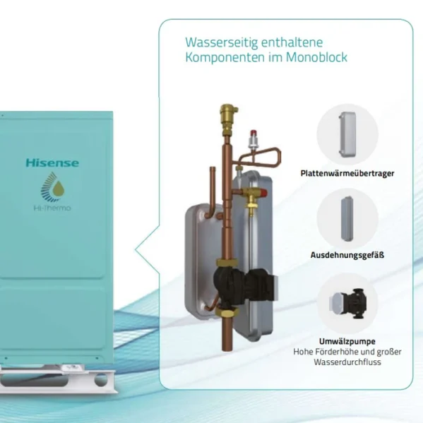 Hisense Hi-Therma Mono AHZ-080HCDS1 oras-vanduo monoblokas 8,0 kW - Image 4