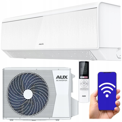 AUX C-Smart Premiun Crystal bevėjis šilumos siurblys oras-oras, oro kondicionierius šildymas iki -30C AUX-09CCW 2,7kW