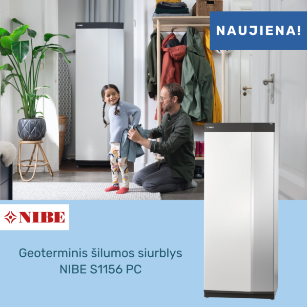 Nibe Geoterminis šilumos siurblys gruntas vanduo NIBE S1156 PC - 8 kw