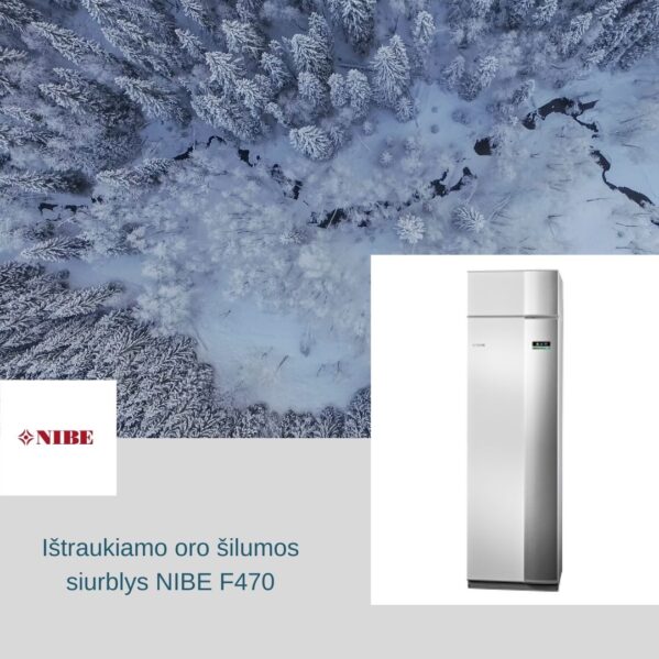 Ištraukiamo oro šilumos siurblys NIBE F470 (3 kw) - Image 1
