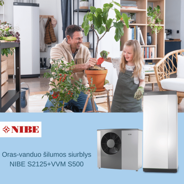 Nibe Oras-vanduo šilumos siurblys NIBE S2125+VVMS500 - 20 kw - Image 1