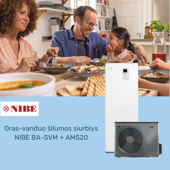 Oras-vanduo šilumos siurblys NIBE Split BA-SVM(E) + AMS20 - Image 1