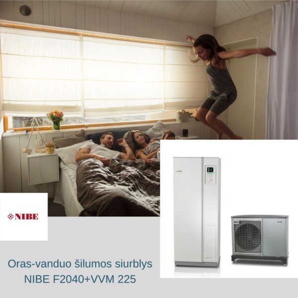 Oras-vanduo šilumos siurblys NIBE F2040 + VVM225