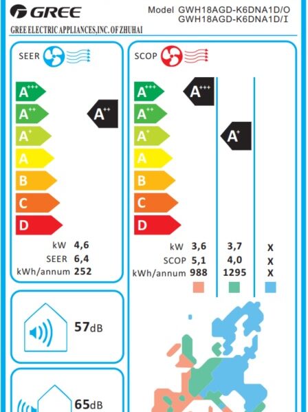 Gree Pular Oro kondicionierius su Wifi 4.6/5.2kW - Image 2