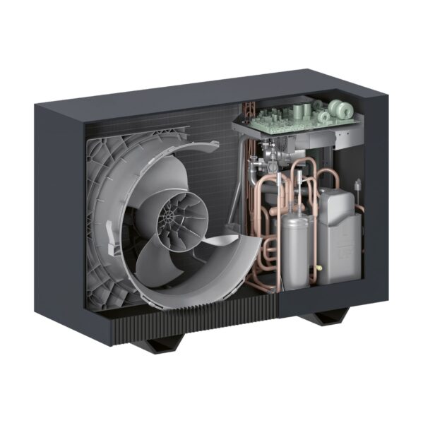 Viessmann šilumos siurblys oras-vanduo R290 monoblokas Vitocal 200-A ie Compact B10 230 Z035469 su integruotu boileriu 190L 12kW - Image 2